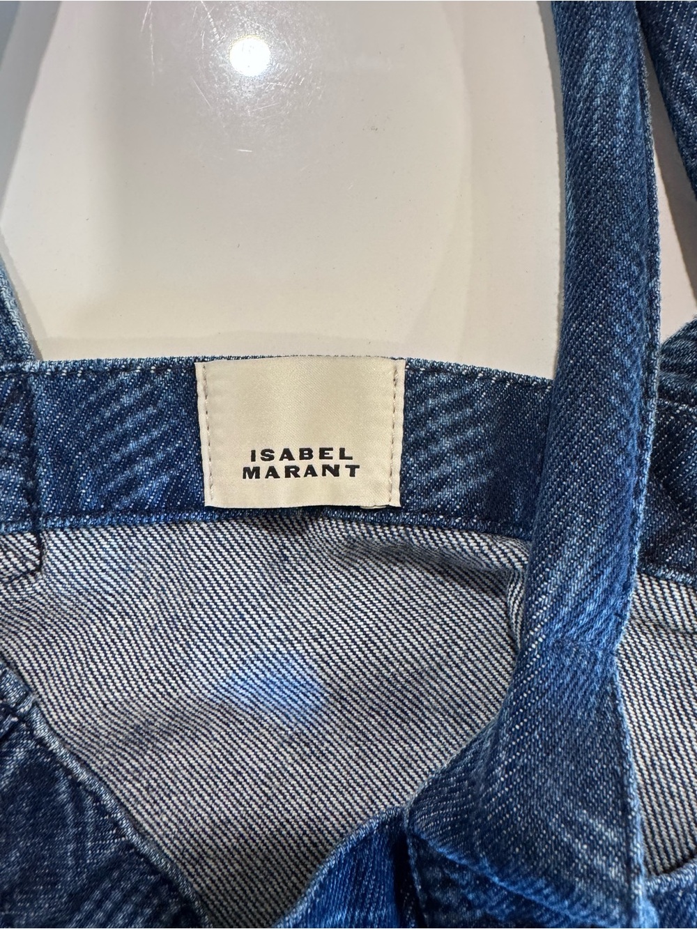 Isabel Marant Blue Yenki Logo Denim Tote - Picture 8 of 11
